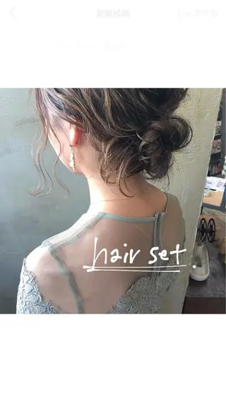 ミディアム カラー ヘアアレンジ ROSTAR所属・川上 智汐のヘアスタイル