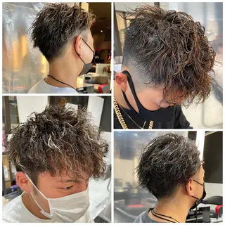 ショート パーマ メンズ メンズヘア特化 崎田 成人のヘアスタイル