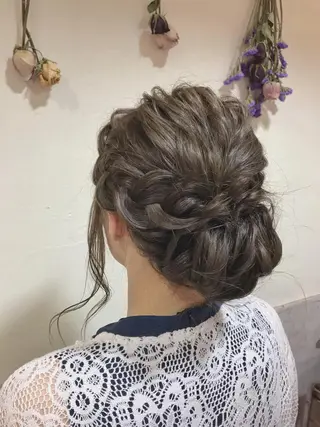 ロング ヘアアレンジ 🪐脱白髪染め 🪐松尾菜々美のヘアスタイル