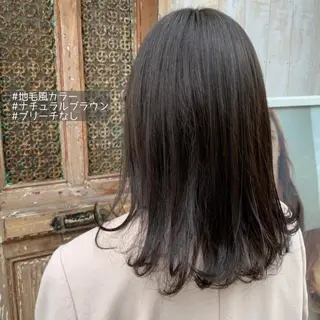 セミロング カラー ノグチ ナツコのヘアスタイル