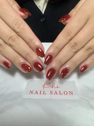 ネイル ユリ🎀長さだし/ パラジェル/持ち込みのネイルデザイン