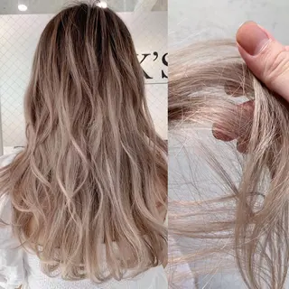セミロング カラー ヘアアレンジ 縮毛矯正 髪質改善寺坂雄飛💐のヘアスタイル