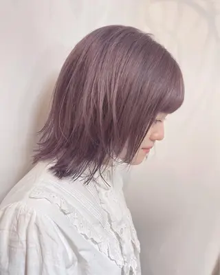 セミロング カラー 💛🤍U too e’s 鎌倉🧸のヘアスタイル