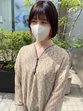 ショート カラー パーマ ヘアアレンジ メンズ キッズ ネイル マツエク・マツパ 🫧umu.🫧韓国 /レイヤー/ハッシュのヘアスタイル