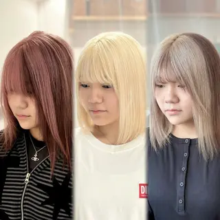 セミロング カラー GaKu/ハイトーン /ブリーチ/レイヤーのヘアスタイル