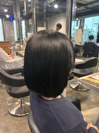 ショート カラー 寒色🦋韓国ヘア💙 レイヤー/グレージュのヘアスタイル