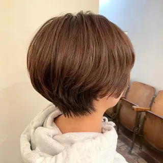 ショート パーマ 銀座No.1髪質改善 縮毛矯正/本木のヘアスタイル