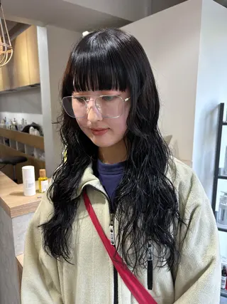 ロング カラー パーマ 渡邊 ひかるのヘアスタイル