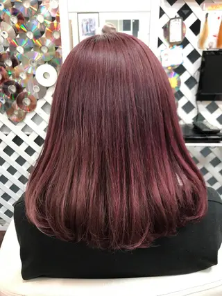 セミロング カラー 岩谷/ブリーチ 🪽透明感カラーのヘアスタイル