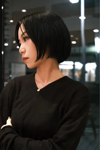 ショート カラー 似合わせ レイヤー須川のヘアスタイル