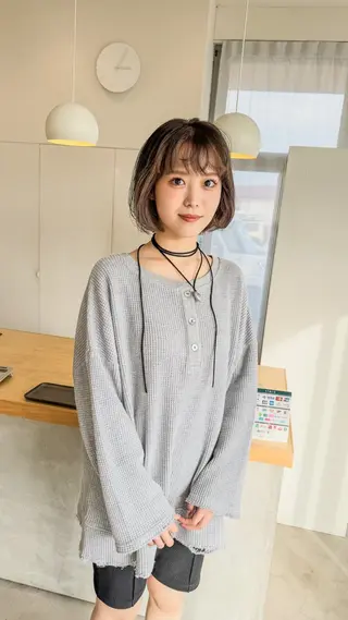 ミディアム カラー つくばUtooe's 副店長　寺沢颯のヘアスタイル