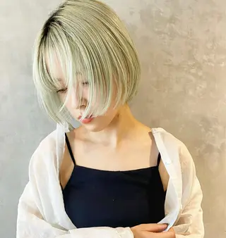 ミディアム ラベンダーカラー＆ ミルクティー太田のヘアスタイル