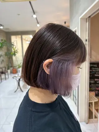 ミディアム カラー GRANDEUR やまだかなのヘアスタイル