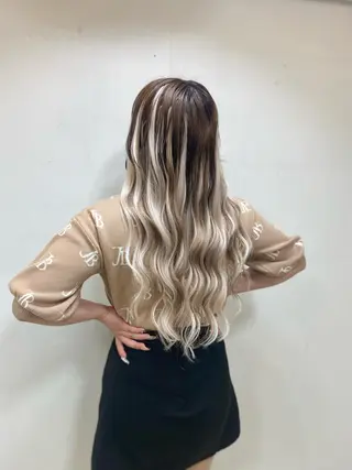 セミロング カラー パーマ ヘアアレンジ メンズ キッズ ネイル マツエク・マツパ アイブロウ 🧡可愛い色落ち🧡 ハイトーン特化🧡のヘアスタイル