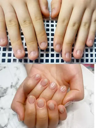 ロング カラー ネイル Q Free nailsのネイルデザイン
