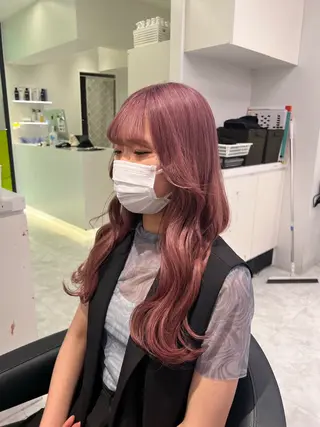 ロング カラー ウルフカットマスター みつきのヘアスタイル