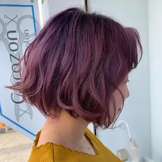 ショート カラー corazon ブリーチのヘアスタイル