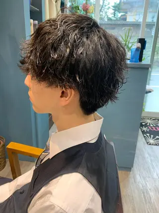 ショート パーマ メンズ Blossom大塚 ディレクター永野のヘアスタイル