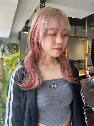 セミロング カラー ハイトーン/ボブ 🎀sonokaのヘアスタイル