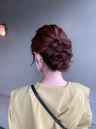 ミディアム ヘアアレンジ ブリーチ/アレンジ 天満/chihiroのヘアスタイル