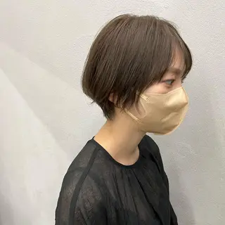 ショート カラー 🌱小顔魅せショート 髪質改善カラー/泉綺のヘアスタイル