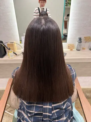 セミロング カラー 縮毛矯正/ /関内/あべももこのヘアスタイル
