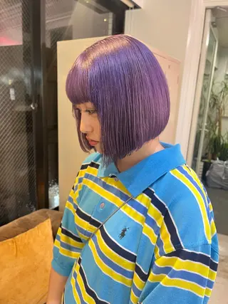 ショート カラー ハイトーンを育てる ブリーチカラー/牧原のヘアスタイル