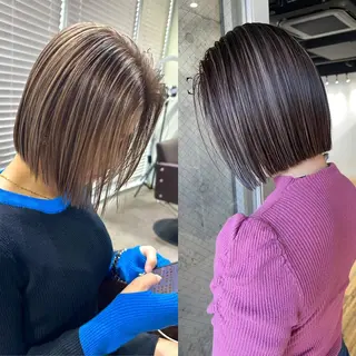 ショート ブリーチ✨ハイライト メンズヘア/アヤノのヘアスタイル