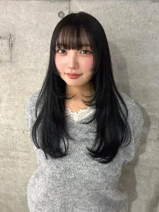 ロング ハイトーン/韓国ヘア /艶髪  CHIYOのヘアスタイル