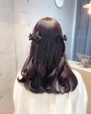 セミロング カラー 【表参道】Ruri デジタルパーマのヘアスタイル