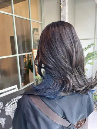 ミディアム カラー 【完全個室】髪質改善 暖色カラー/山崎唯奈のヘアスタイル