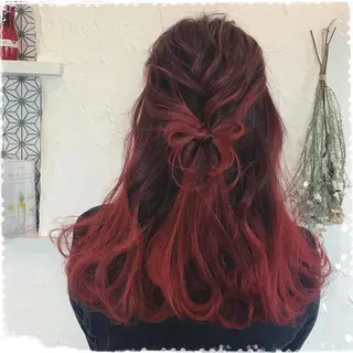 ミディアム カラー ヘアアレンジ 豊橋美容院 ソンリエのヘアスタイル