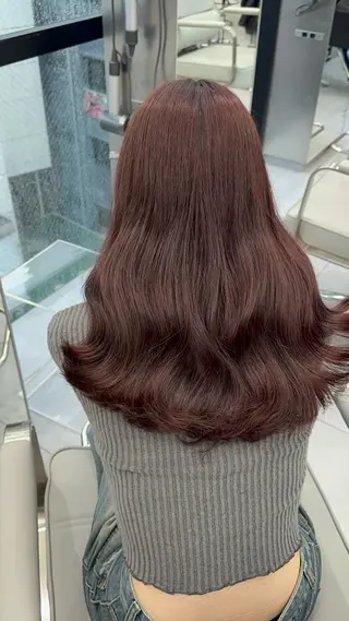 ロング カラー ヘアアレンジ 渋谷のブリーチカラー シェフ🧑‍🍳蓮のヘアスタイル