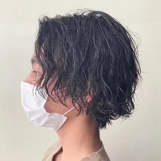 カラー パーマ メンズ オカベ ショウマのヘアスタイル