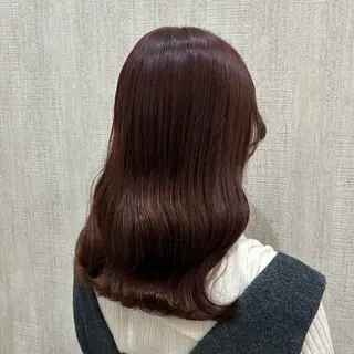ミディアム カラー 🫧透け感⋆艶髪💎 山口アヤカのヘアスタイル