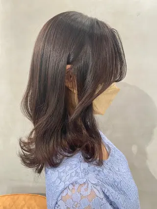 セミロング カラー 【髪質改善】 梅田　聡のヘアスタイル