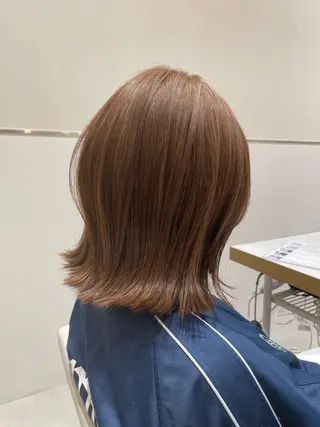 ミディアム カラー ヘアアレンジ レイヤーカット/ 小塩 萌々香のヘアスタイル