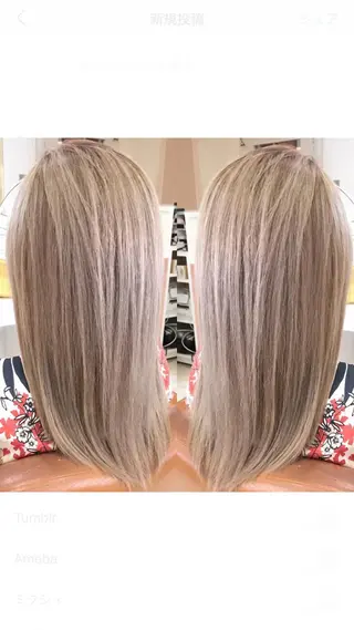 セミロング カラー 美魔女 美容師NAOのヘアスタイル