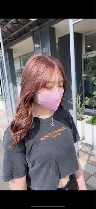 セミロング カラー しんぼや ももかのヘアスタイル