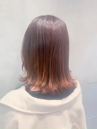 ミディアム カラー ヘアアレンジ ミニボブ/ブリーチ 🌈MISATOのヘアスタイル