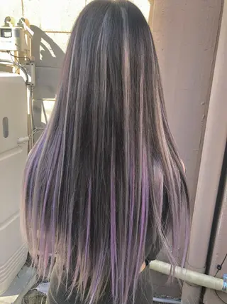 カラー ダブルスキルエクステ /羽エクステ白石宇由のヘアスタイル