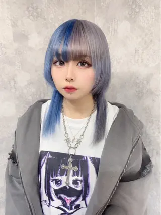 セミロング 島川 蒼梧のヘアスタイル