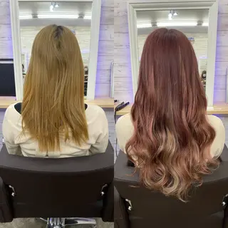 セミロング カラー ヘアアレンジ アイブロウ LAVENDIA 初音のヘアスタイル