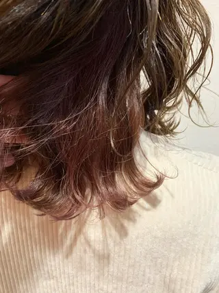 ミディアム カラー 蓮見  友里のヘアスタイル