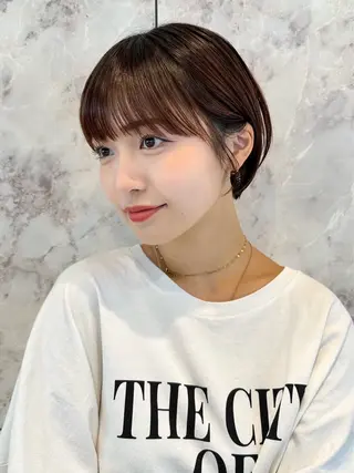 ショート カラー 今っぽレイヤーカット グレージュ/リョウヤのヘアスタイル