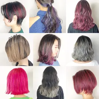 ミディアム カラーモデル募集中 美容室ハピスのヘアスタイル