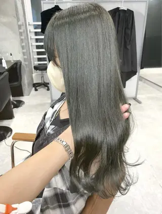 セミロング カラー ヘアアレンジ 🌷FUKA🌷 まろやかハイトーンのヘアスタイル