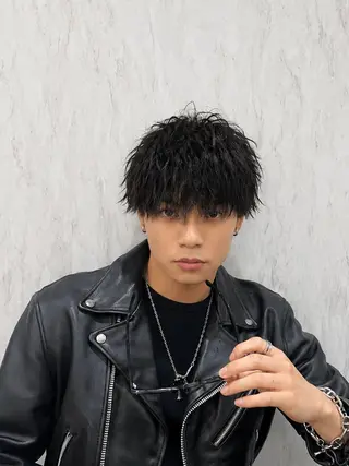 ミディアム メンズ 【メンズ特化】池袋 韓国スタイル飯塚のヘアスタイル