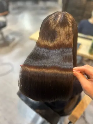 ミディアム 🌷ブリーチ縮毛矯正 /mina🌷のヘアスタイル