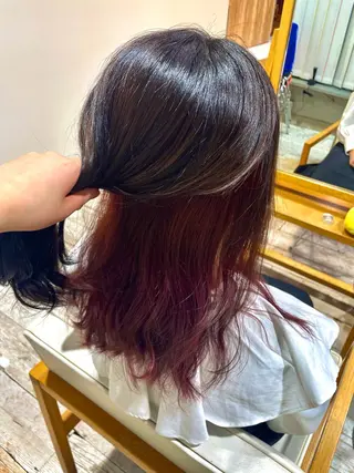 カラー たけみ りさのヘアスタイル